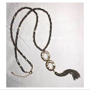 Antique Gold/Silver Long Tassel Necklace